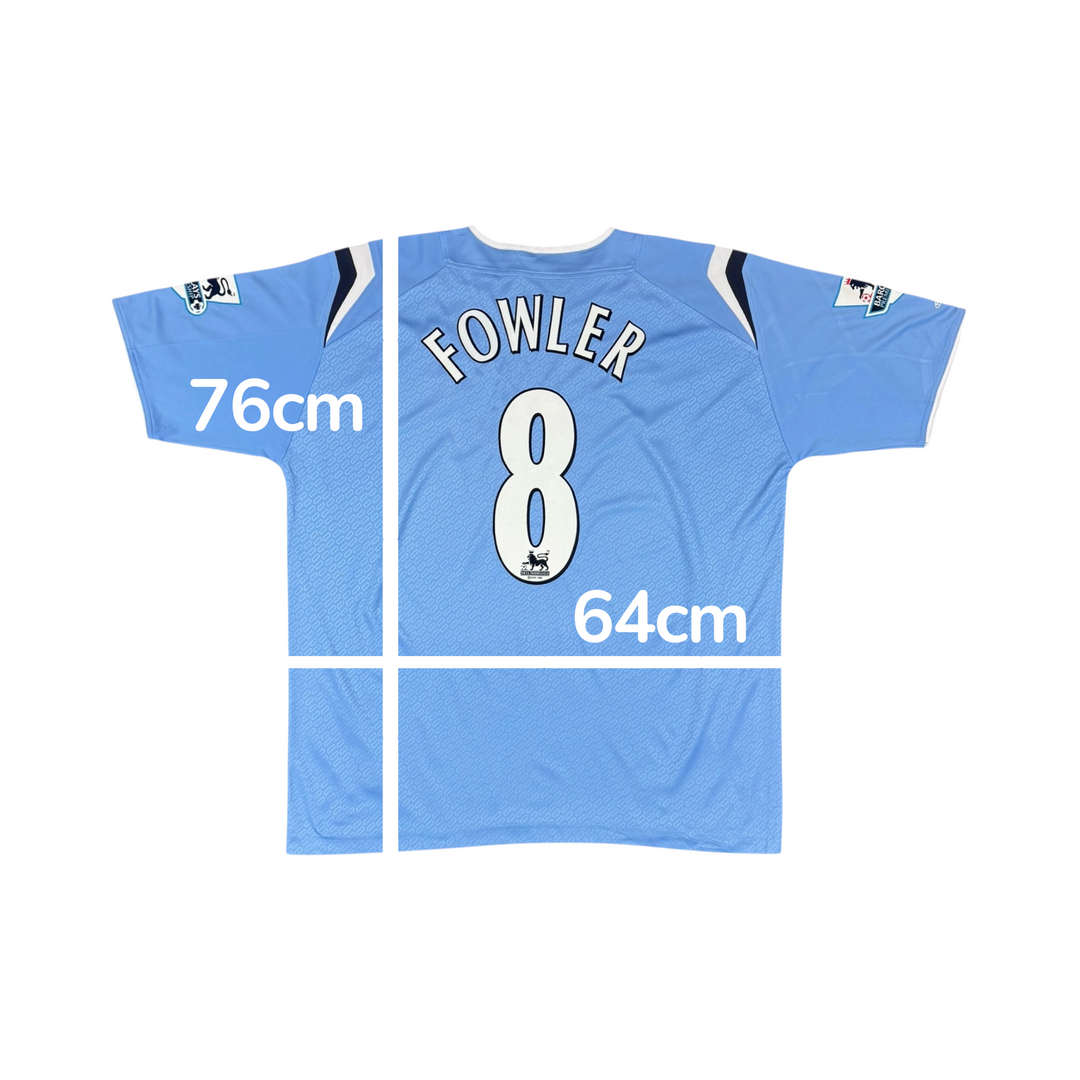 2004-05 Manchester City Reebok Home Shirt FOWLER #8 - 9/10 - (XL)