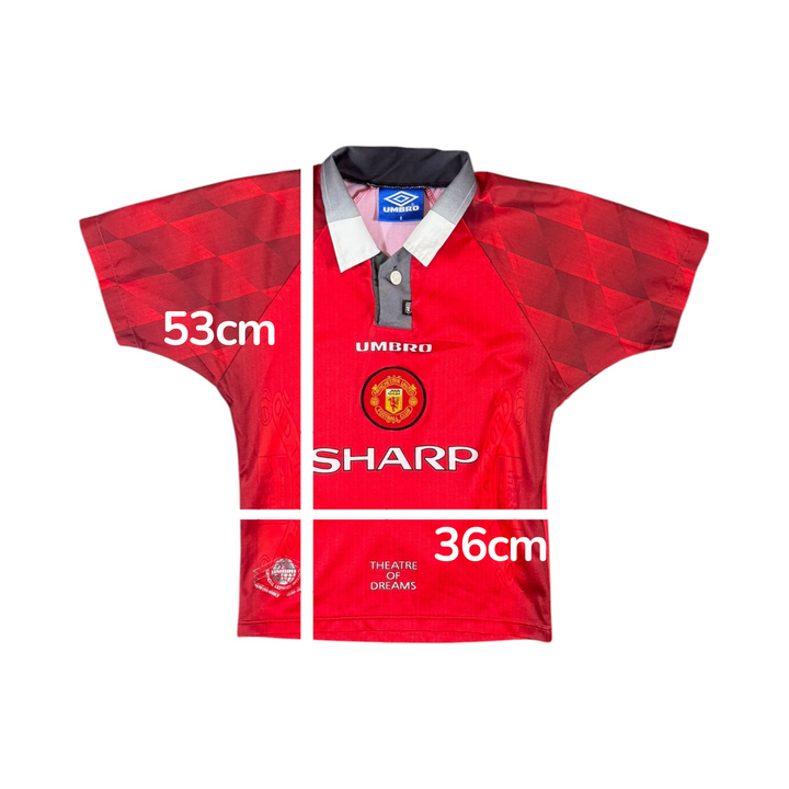 1996-98 Manchester United Home Shirt - 9/10 - (9-10 Years)