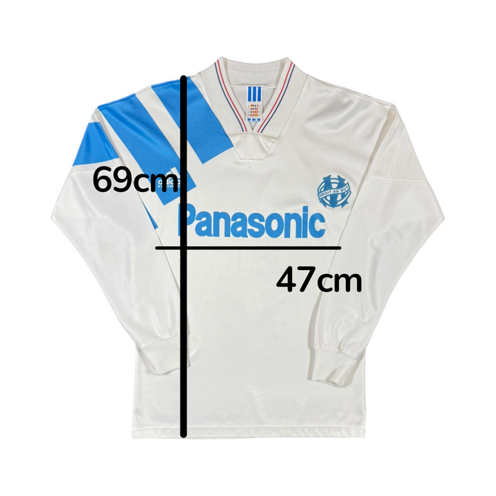 1991-92 Olympique Marseille L/S Home Shirt - 10/10 - (S)