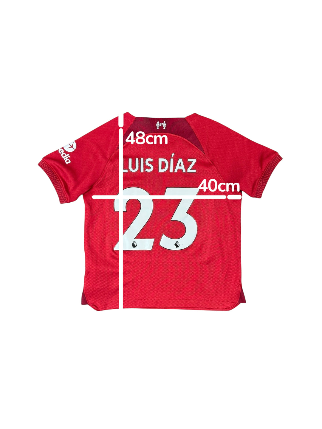 2022/23 Liverpool Nike Home Shirt #23 LUIS DIAZ - 9/10 - (7-8 Years)