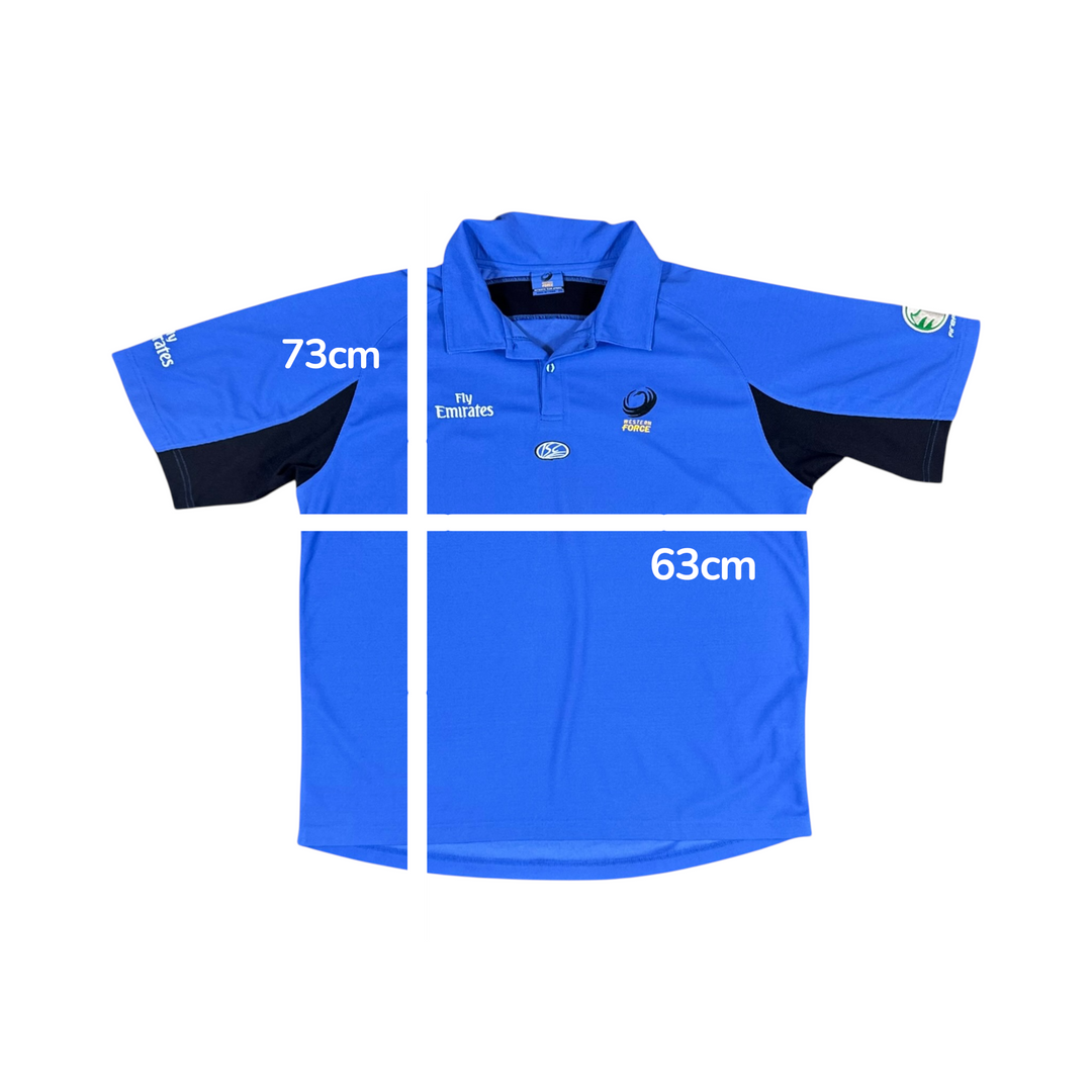 Western Force Rugby Training Polo Shirt - 9/10 - (2XL)
