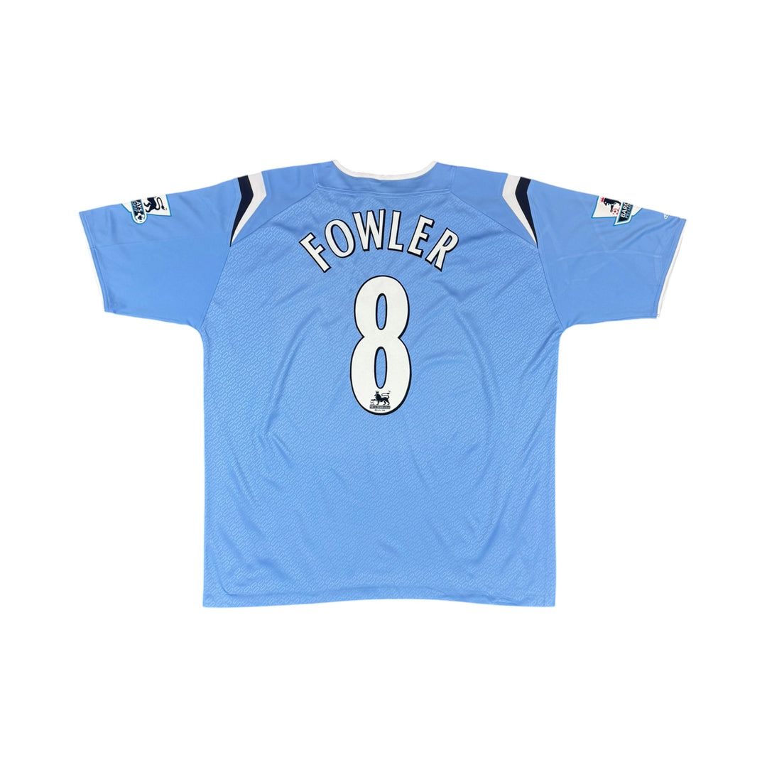 2004-05 Manchester City Reebok Home Shirt FOWLER #8 - 9/10 - (XL)