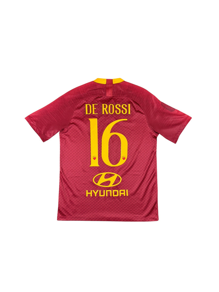 2018/19 Roma Nike Home Shirt #16 DE ROSSI - 8/10 - (M)