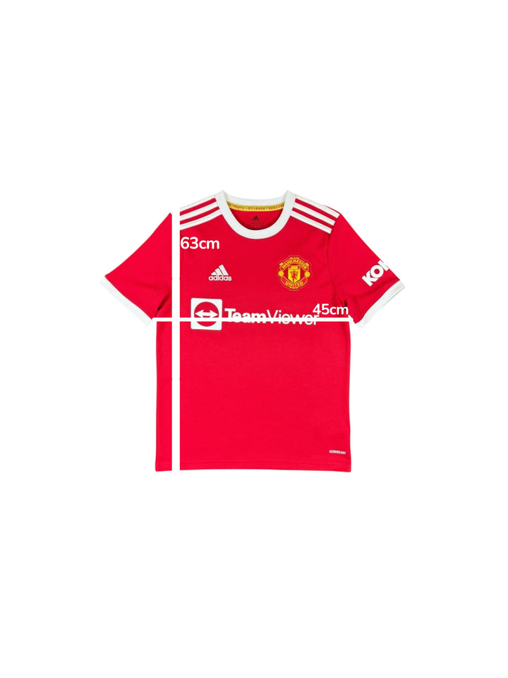 2021-22 Manchester United Adidas Home Shirt - 10/10 - (13-14 Years)