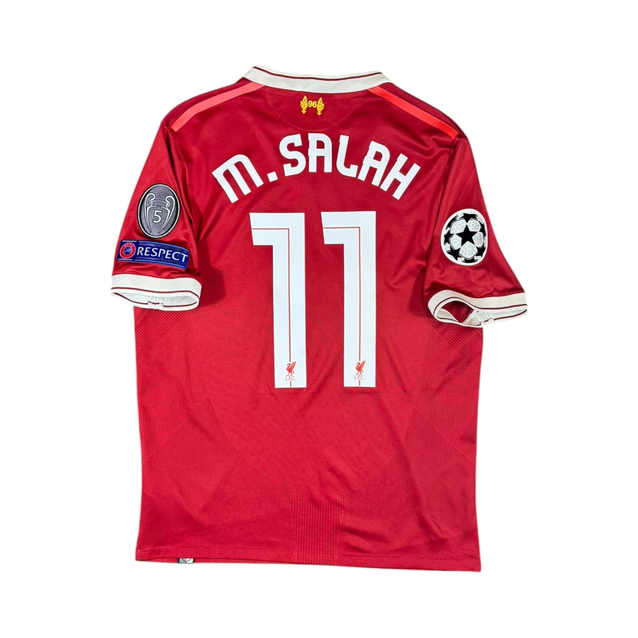 2017-18 Liverpool New Balance Home Shirt M. SALAH #11 - 9/10 - (S