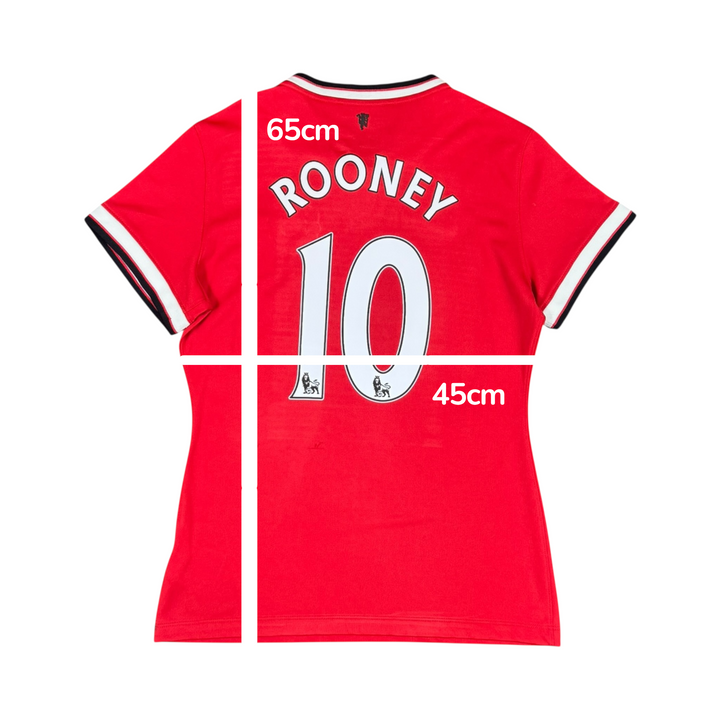 2014-15 Manchester United Nike Home Shirt #10 ROONEY - 8/10 - (15-16 Years)