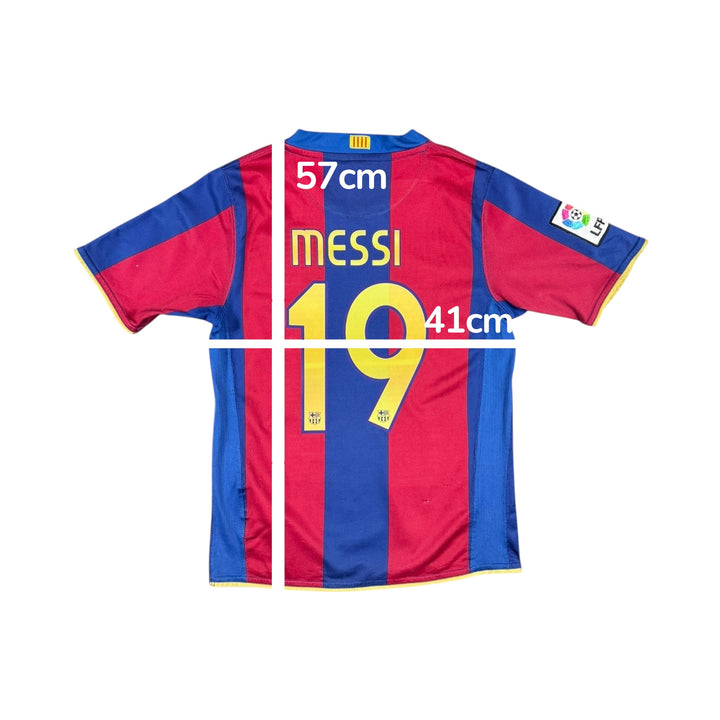 2007-08 Barcelona Nike Home Shirt #19 MESSI - 8/10 - (11-12 Years)