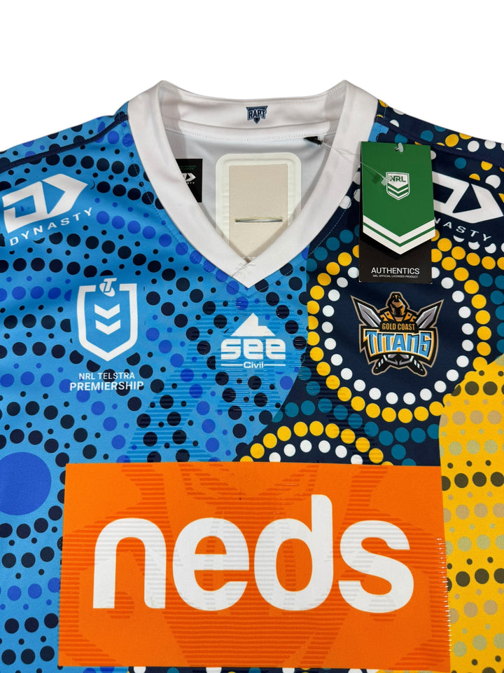 2021 Gold Coast Titans Dynasty Indigenous Rugby Shirt Player Issue Brand New (3XL)