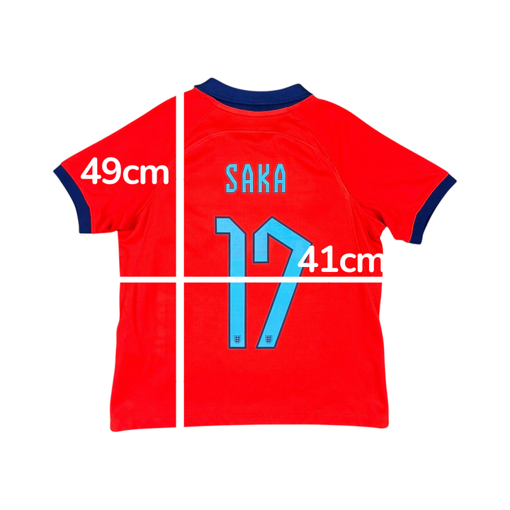 2022-23 England Nike Away Shirt SAKA #17 - 8/10 - (7-8 Years)