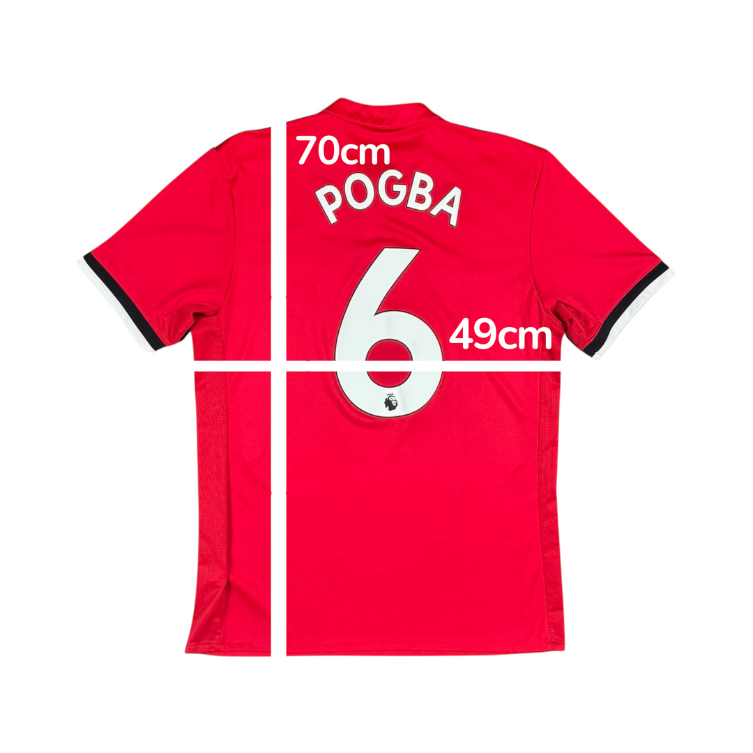 2017-18 Manchester United Adidas Home Shirt #6 POGBA - 8/10 - (M)