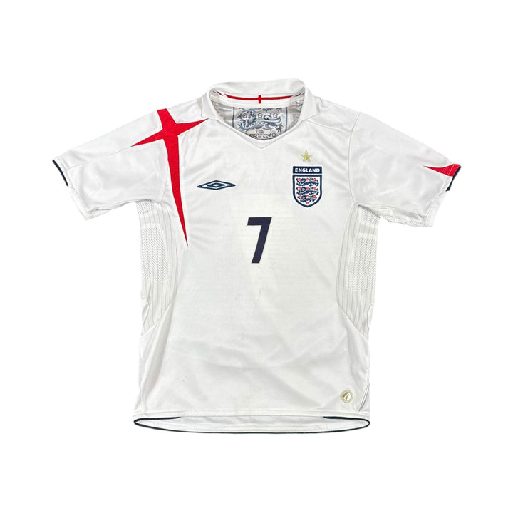 2005-07 England Home Shirt BECKHAM #7 - 7/10 - (9-10 Years)