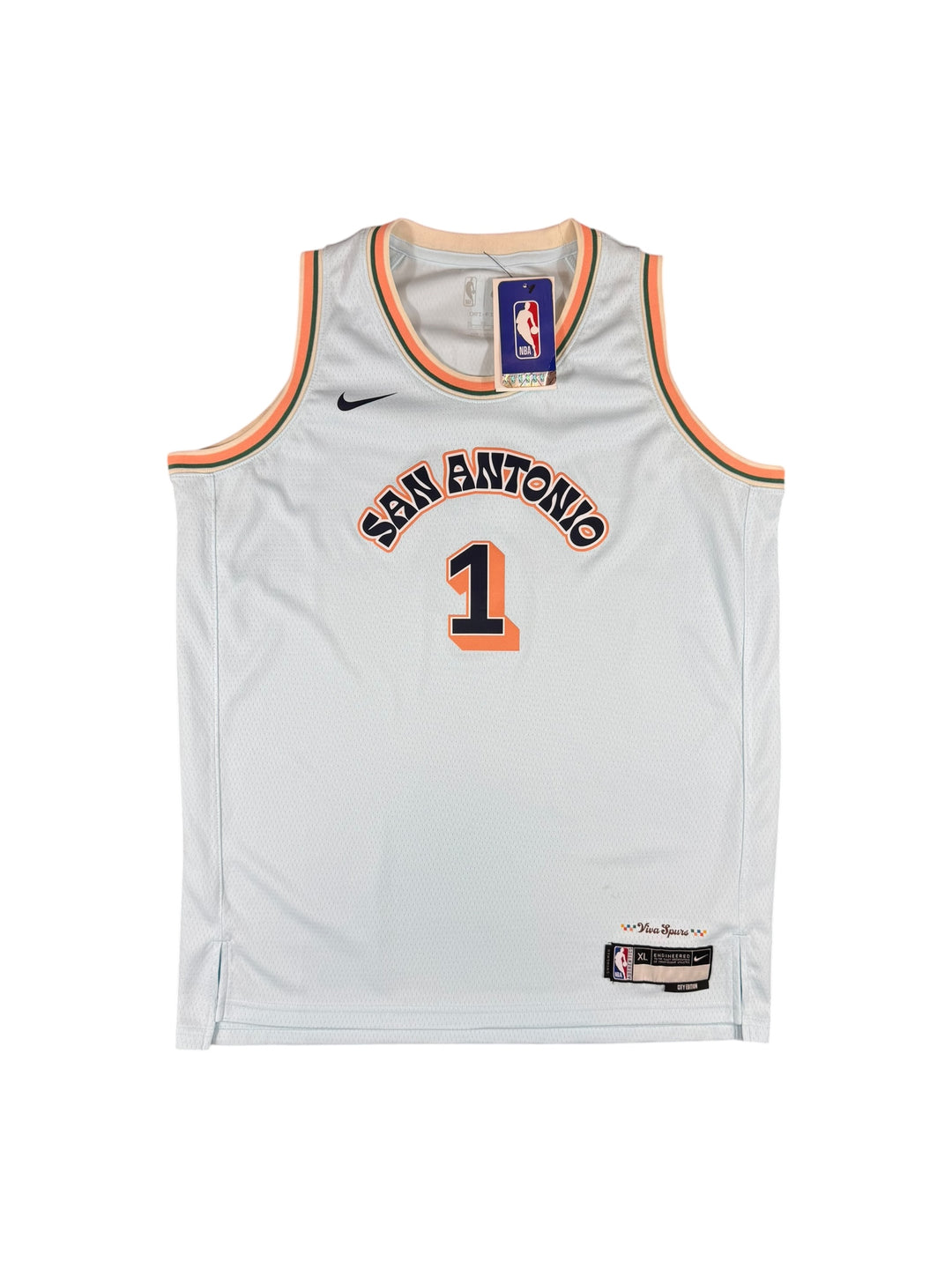 2024/25 San Antonio Spurs Basketball Jersey #1 WEMBANYAMA Brand New (15-16 Youth)