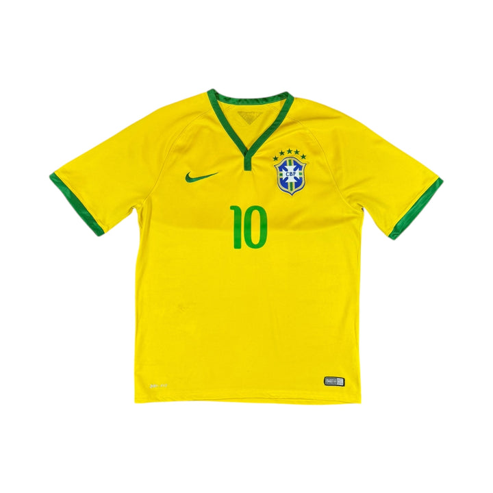 2014-15 Brazil Nike Home Shirt #10 NEYMAR JR - 7/10 - (M)