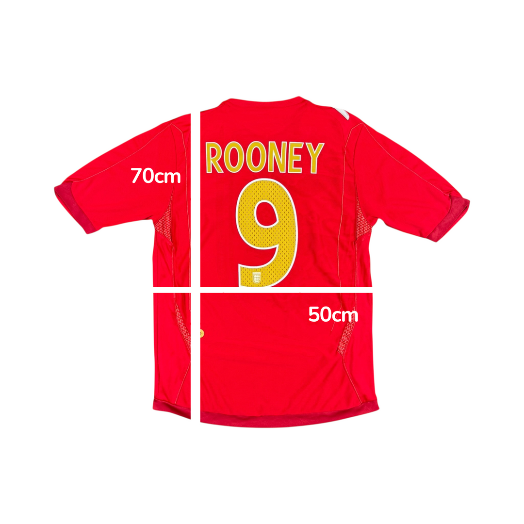 2006-08 England Umbro Away Shirt #9 ROONEY - 8/10 - (M)