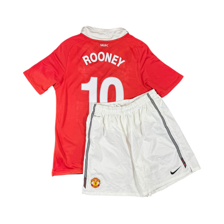 2010-11 Manchester United Home Shirt + Shorts ROONEY #10 - 8/10 - (13-15 Years)