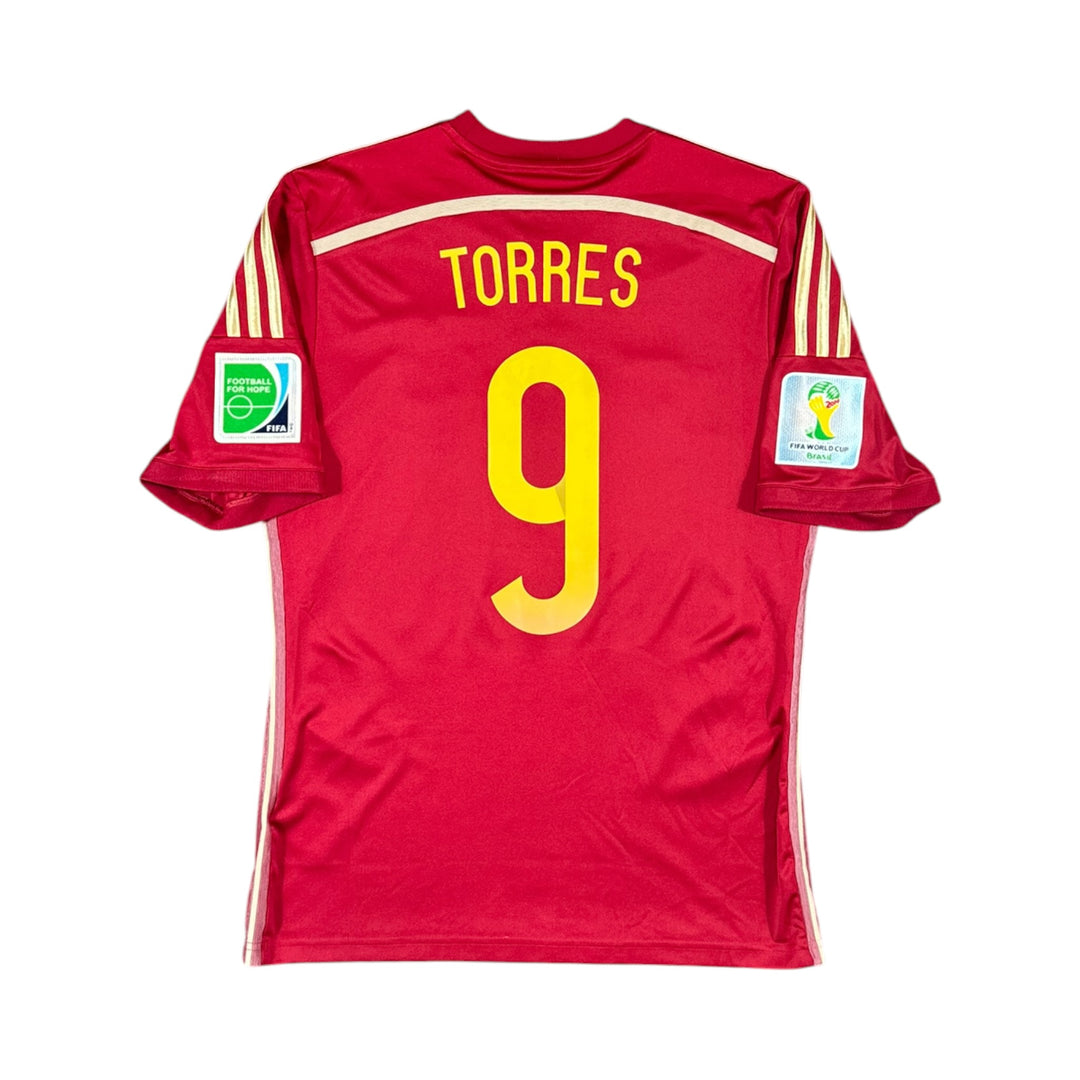 2013-15 Spain Adidas Home Shirt TORRES #9 - 9/10 - (M)