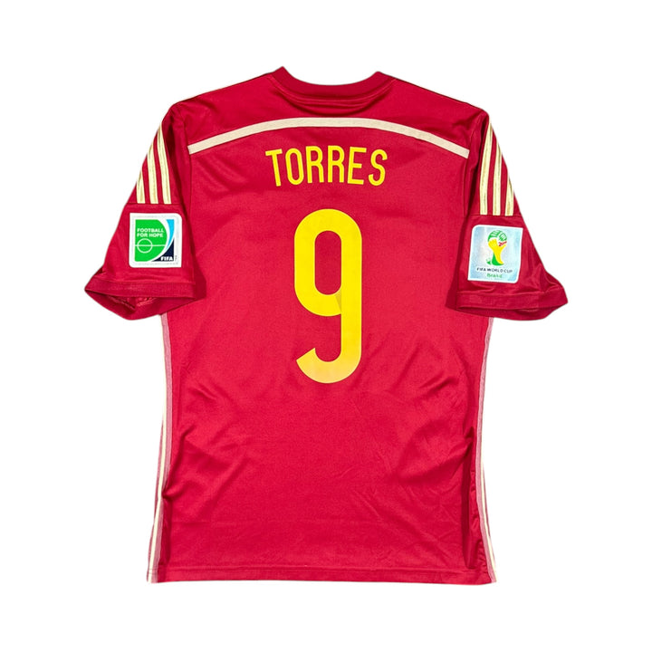 2013-15 Spain Adidas Home Shirt TORRES #9 - 9/10 - (M)
