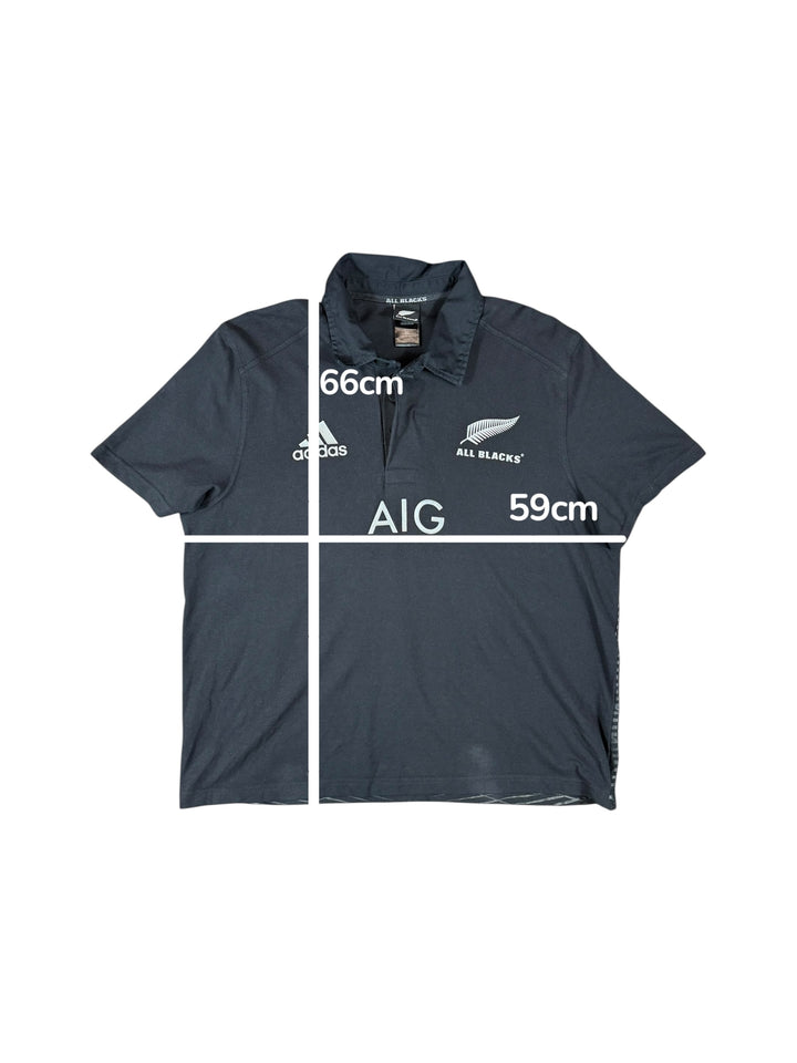 2015 New Zealand Adidas All Blacks Home Shirt Player Authentic - 8/10 - (XL)