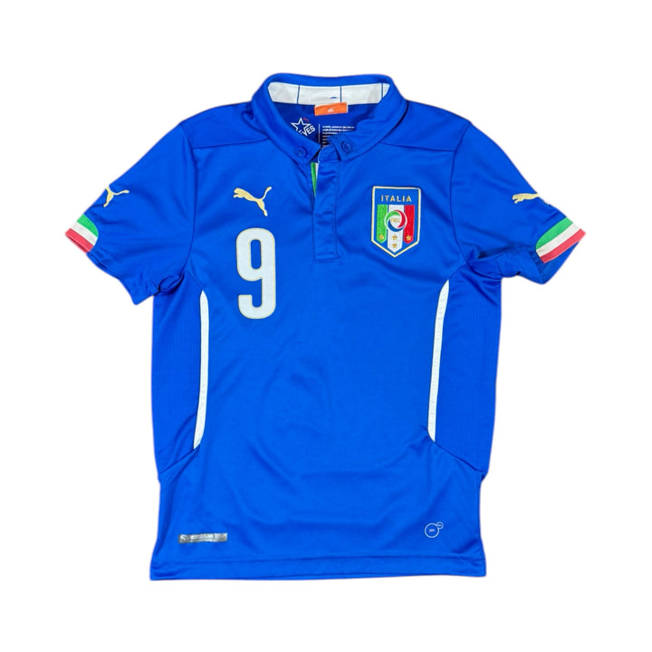 2014-15 Italy Home Shirt + Shorts BALOTELLI #9 - 9/10 - (10-11 Years)