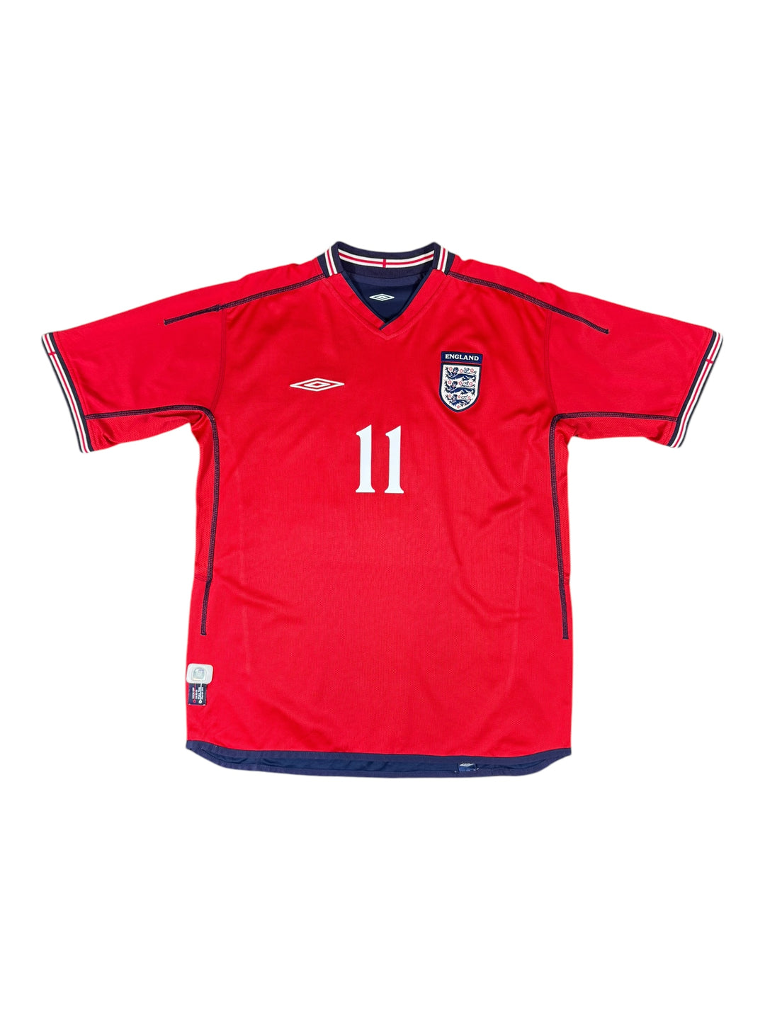 2002/04 England Umbro Reversible Away Football Shirt #11 HESKEY - 9/10 - (XL)