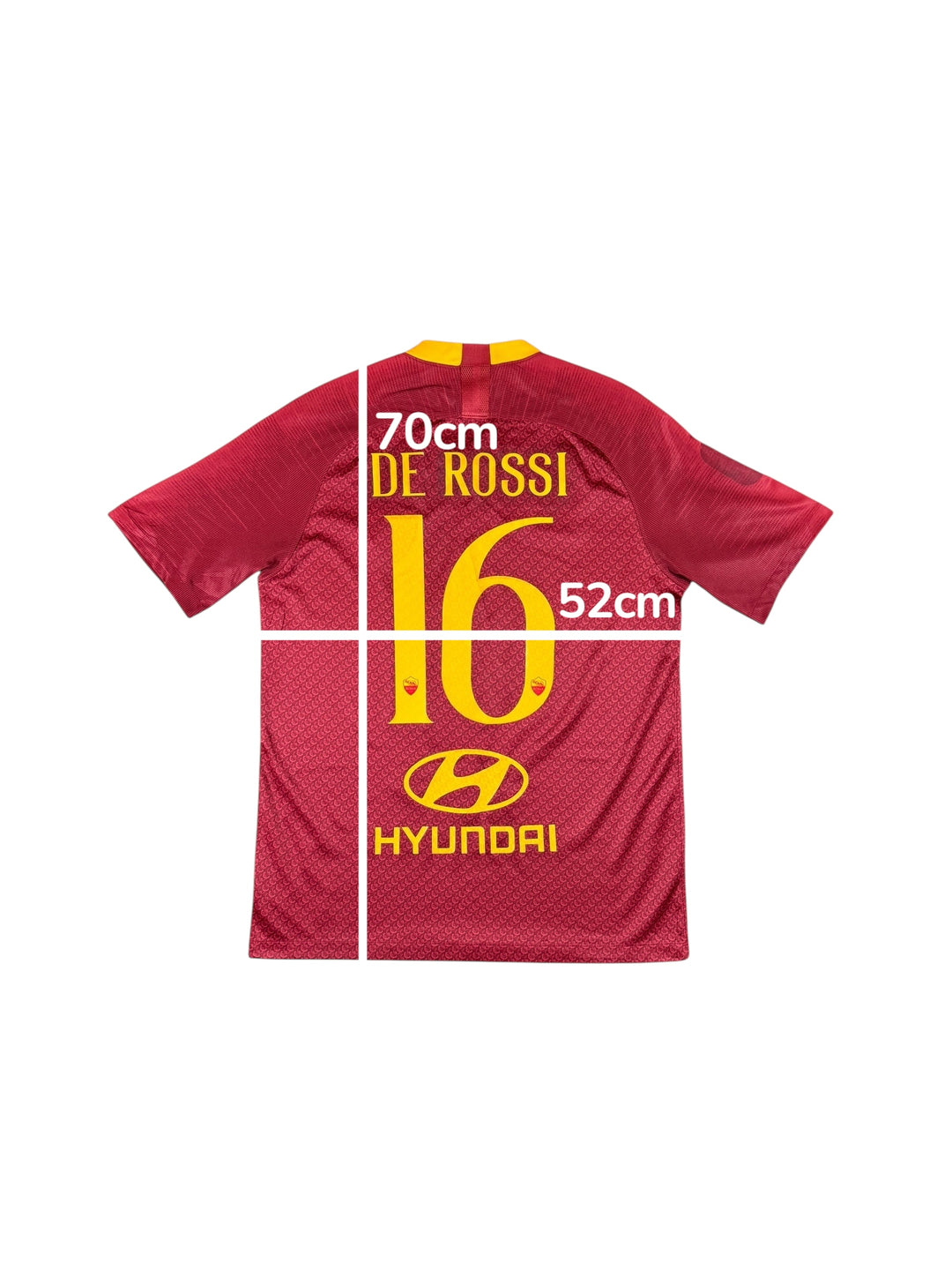 2018/19 Roma Nike Home Shirt #16 DE ROSSI - 8/10 - (M)