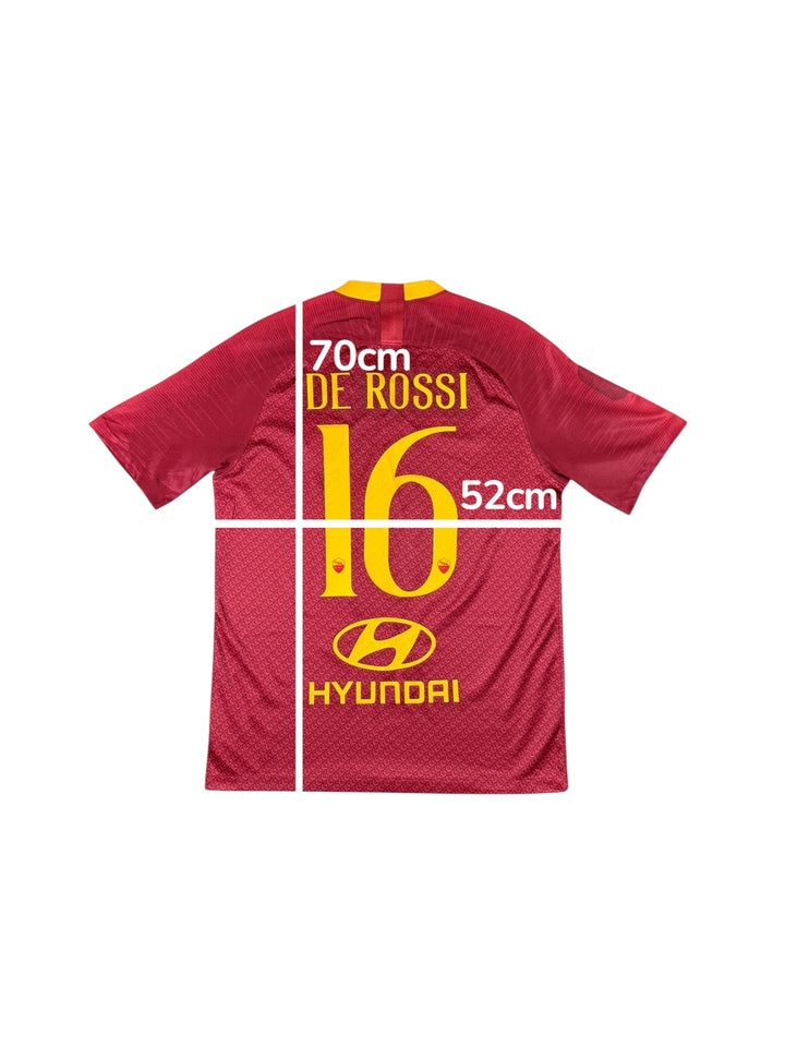2018/19 Roma Nike Home Shirt #16 DE ROSSI - 8/10 - (M)