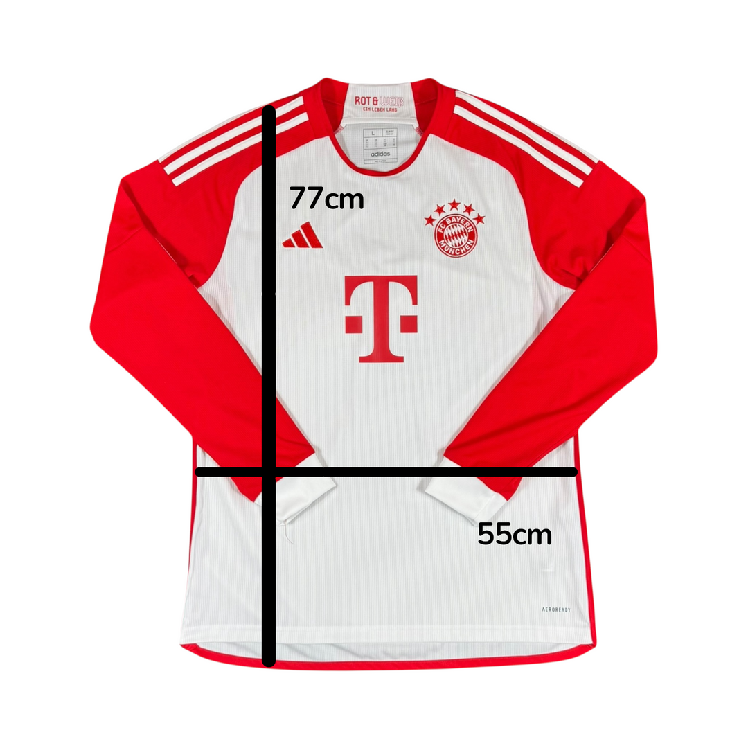 2023-24 Bayern Munich Adidas Home Shirt Longsleeve - 9/10 - (L)