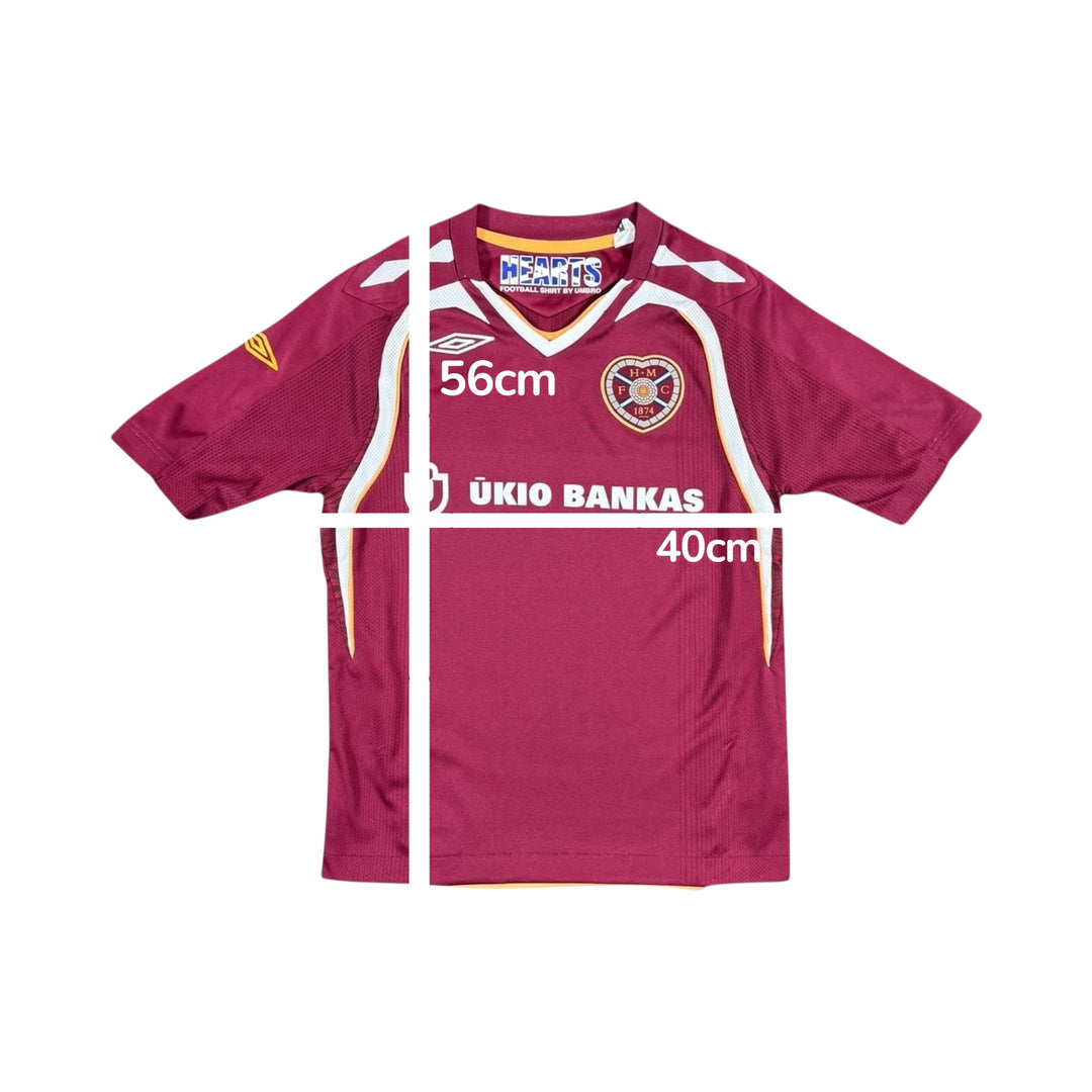 2007-08 Hearts Umbro Home Shirt - 9/10 - (9-10 Years)