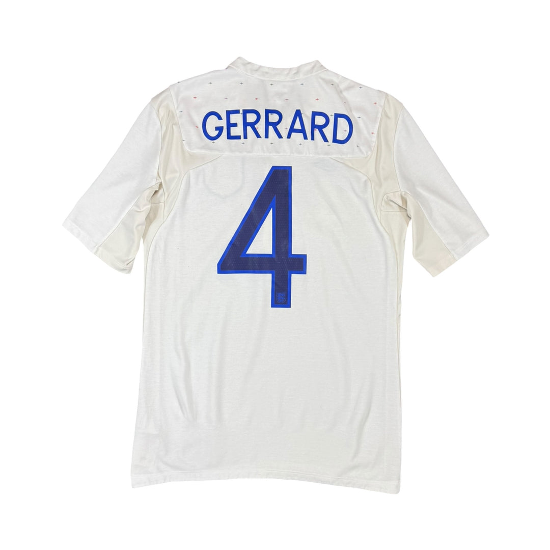 2010-11 England Umbro Home Shirt GERRARD #4 - 9/10 - (M)