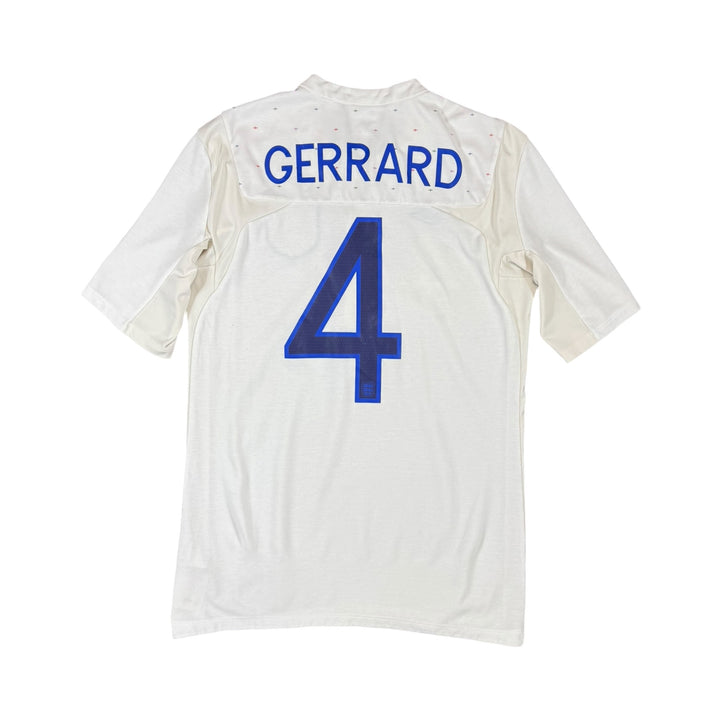 2010-11 England Umbro Home Shirt GERRARD #4 - 9/10 - (M)
