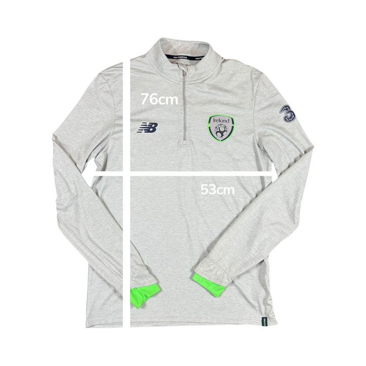2017-18 Ireland New Balance 1/4 Zip Training Shirt - 8/10 - (L)