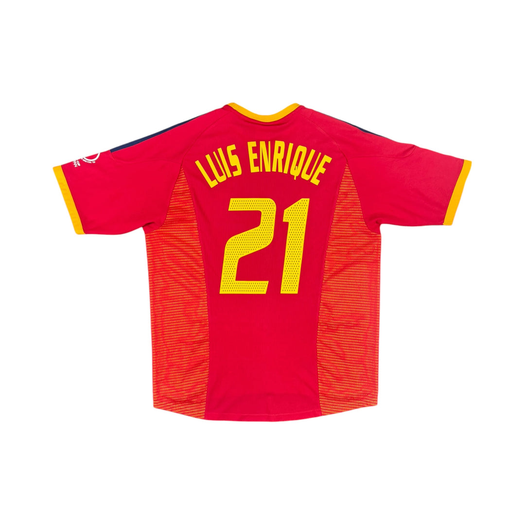 2002-04 Spain Adidas Home Shirt LUIS ENRIQUE #21 - 10/10 - (L)