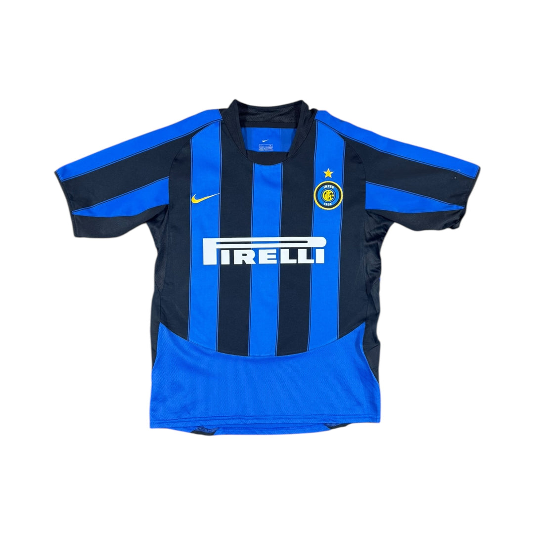 2003-04 Inter Milan Nike Home Shirt #4 J.ZANETTI - 9/10 - (13-14 Years)