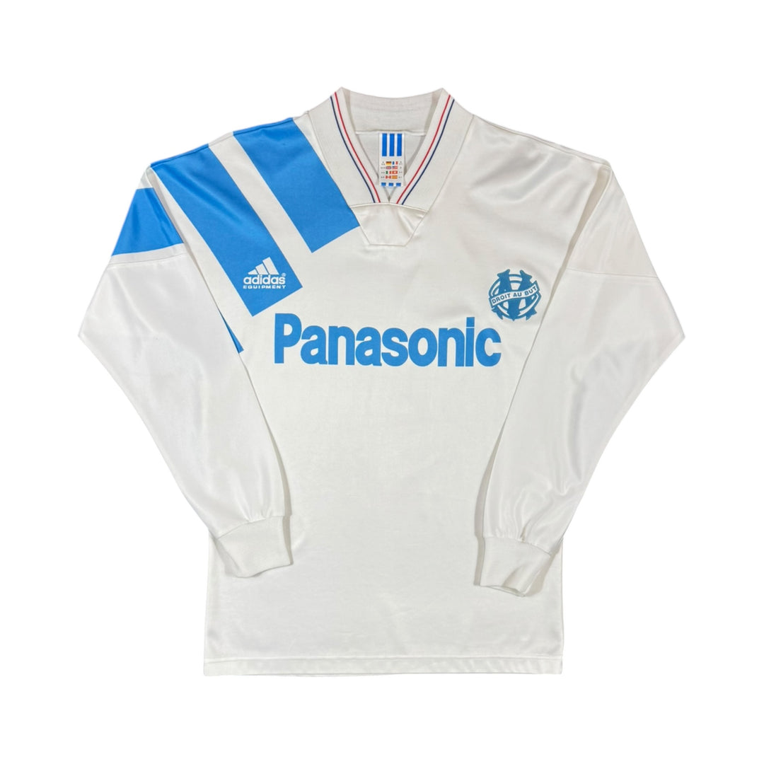 1991-92 Olympique Marseille L/S Home Shirt - 10/10 - (S)