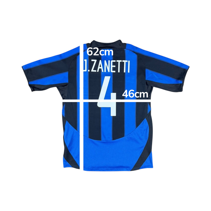 2003-04 Inter Milan Nike Home Shirt #4 J.ZANETTI - 9/10 - (13-14 Years)