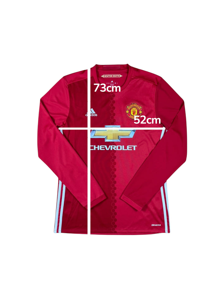 2016/17 Manchester United Adidas Home Football Shirt Longsleeve - 9/10 - (M)