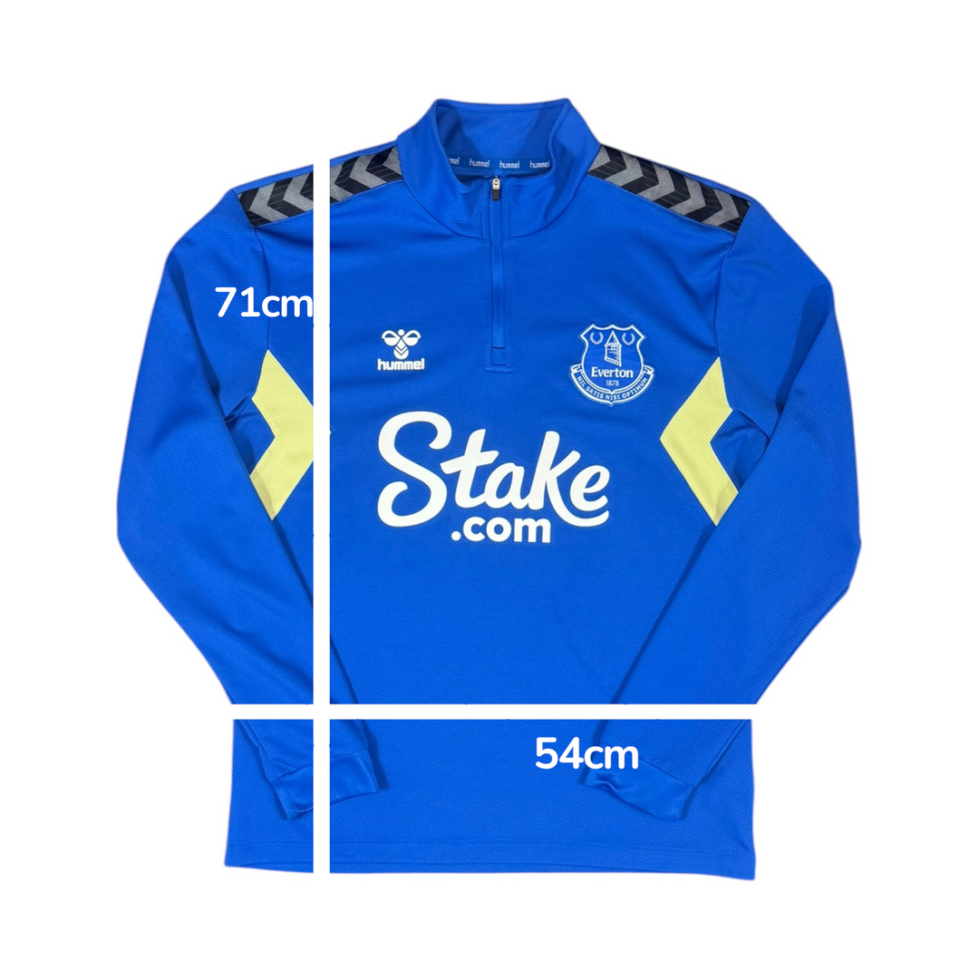 2023-24 Everton 1/4 Zip Training Shirt - 9/10 - (M)