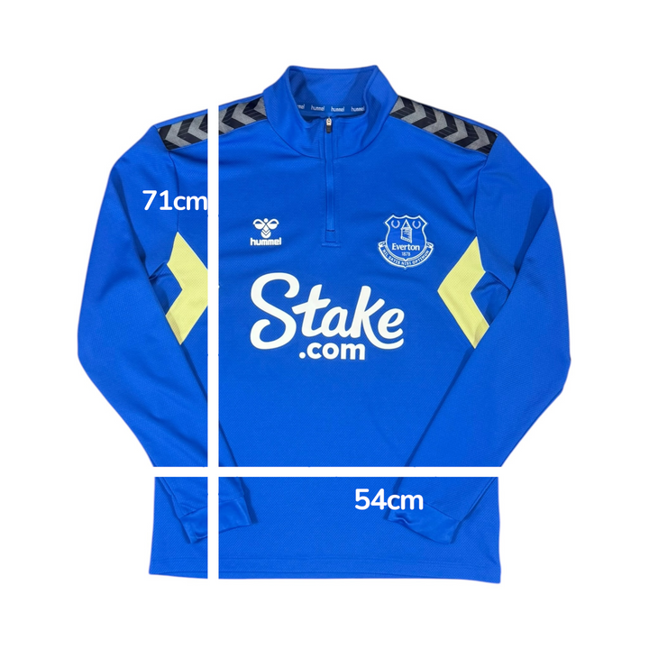 2023-24 Everton 1/4 Zip Training Shirt - 9/10 - (M)