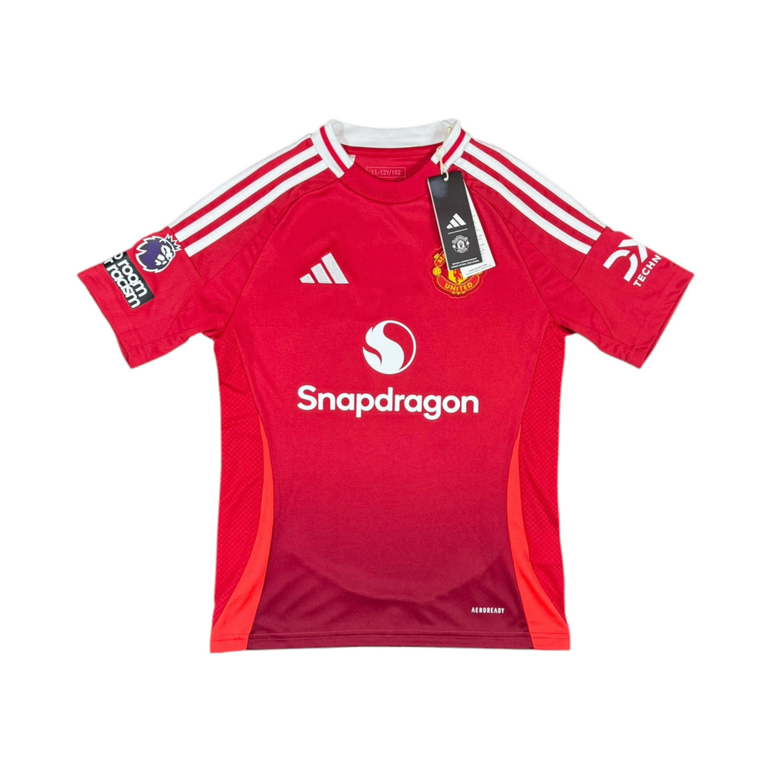 2024-25 Manchester United Home Shirt MAINOO #37 Brand New (11-12 Years)