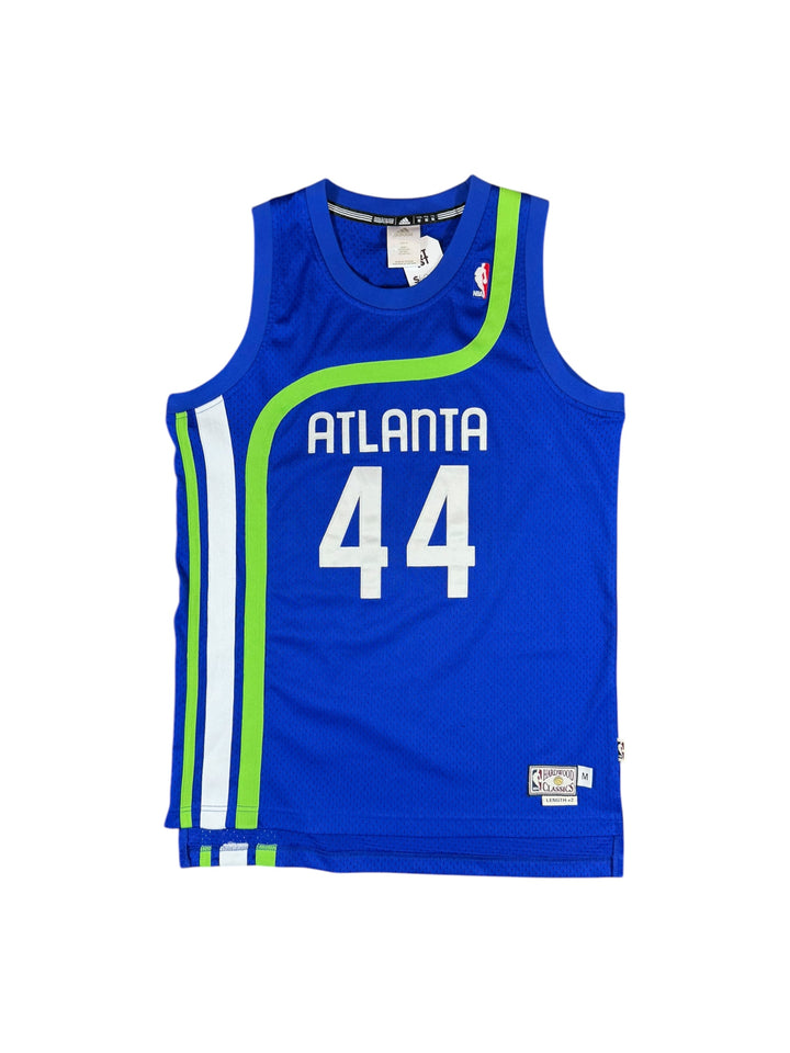 2013/14 Atlanta Hawks Adidas Hardwood Classic Basketball Jersey #44 Pistol - 9/10 - (M)