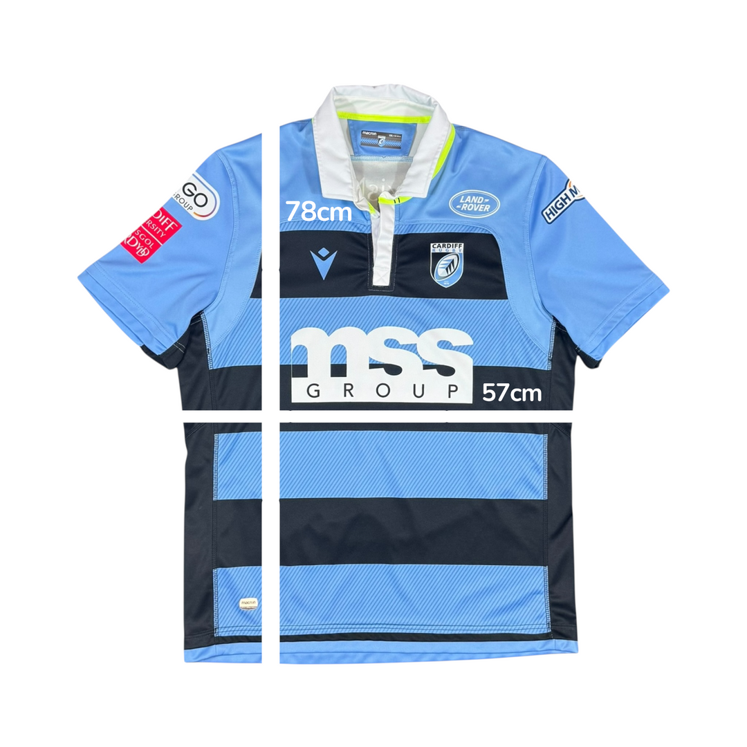 2021-22 Cardiff Blues Macron Home Rugby Shirt - 9/10 - (2XL)