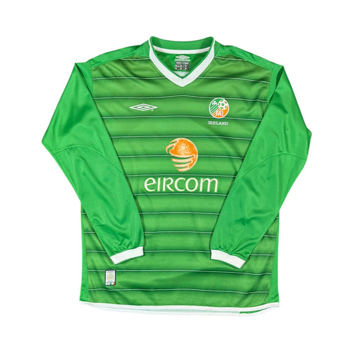 2003-04 Ireland Umbro Home L/S Shirt - 7/10 - (L)