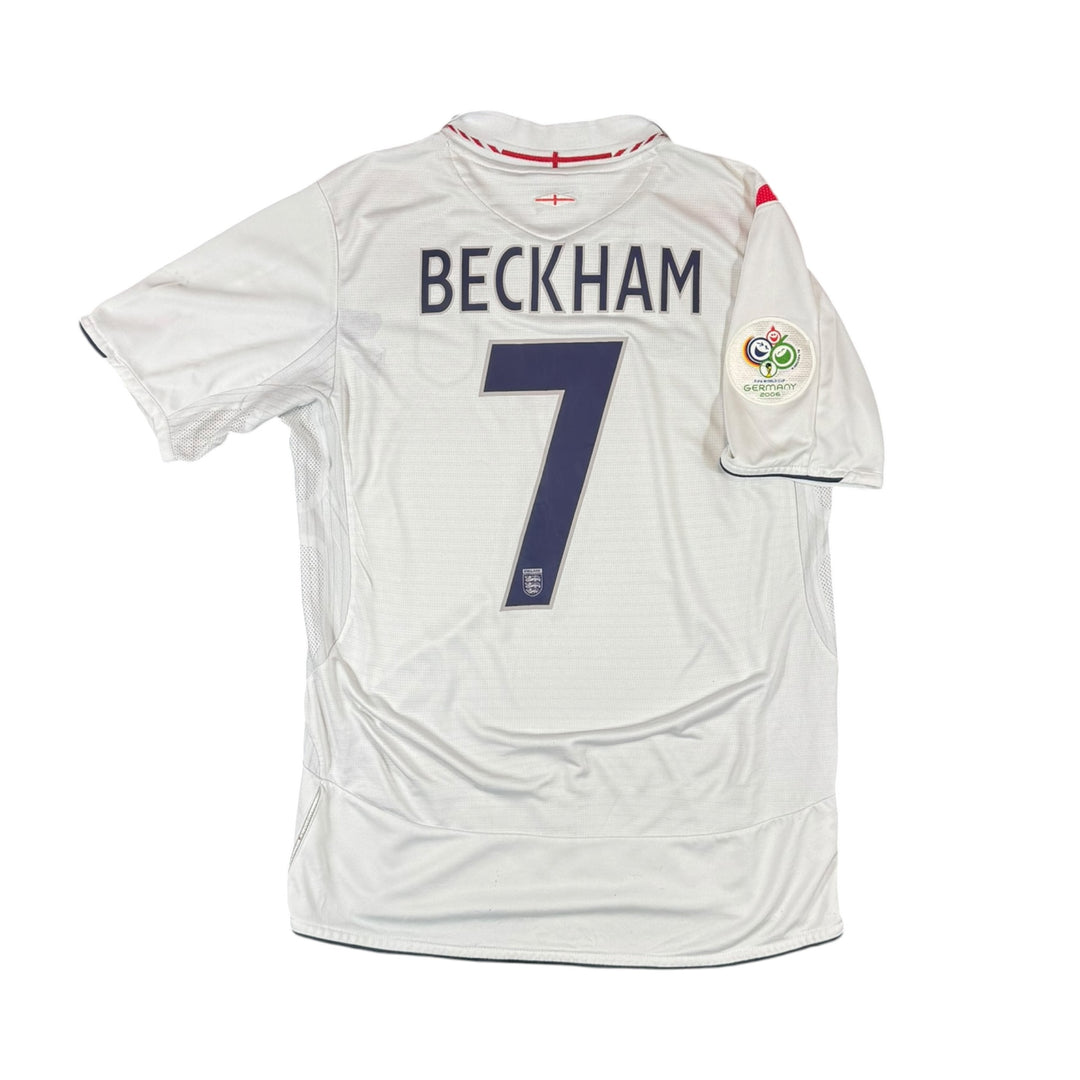 2005-06 England Umbro Home Shirt BECKHAM #7 - 7/10 - (M)