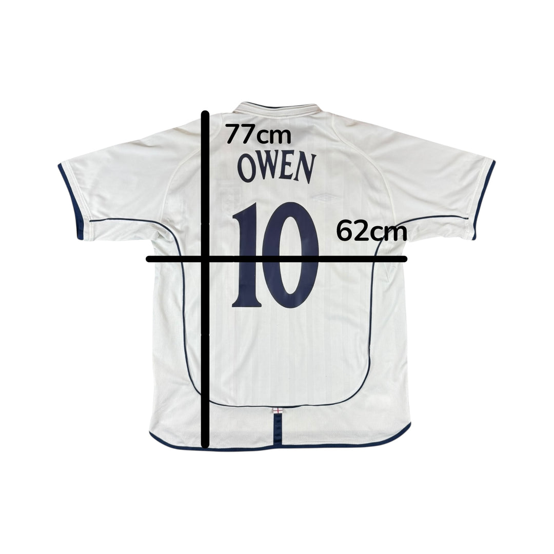 2001-03 England Umbro Home Shirt #10 OWEN - 9/10 - (XL)
