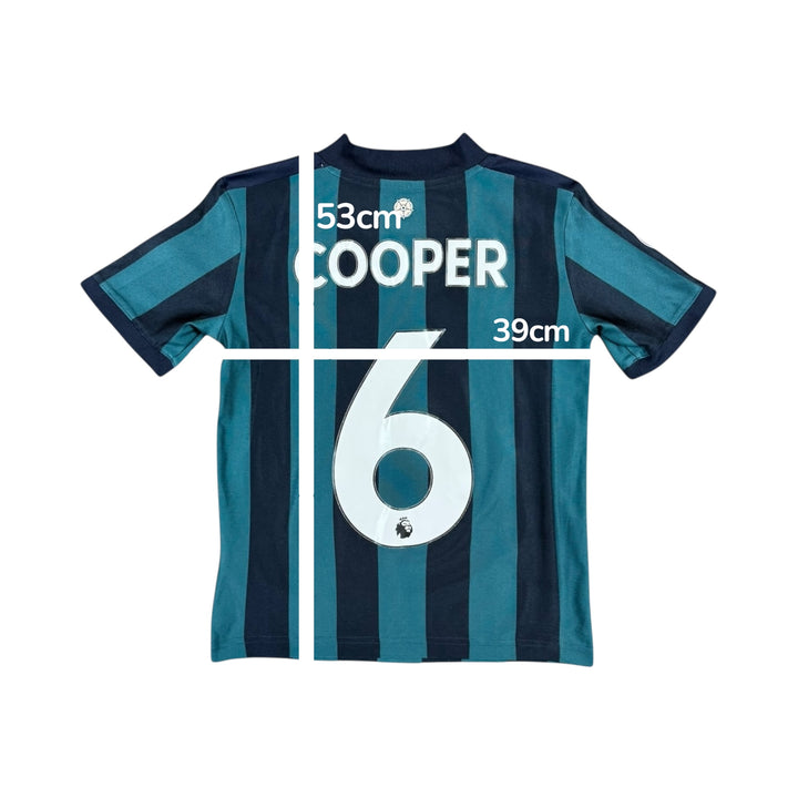 2020-21 Leeds United Adidas Away Shirt #6 COOPER - 8/10 - (9-10 Years)
