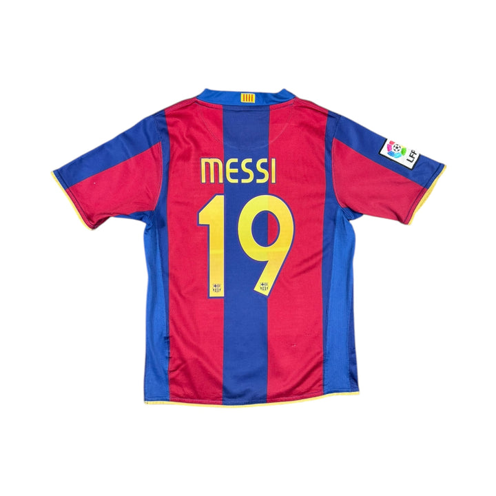 2007-08 Barcelona Nike Home Shirt #19 MESSI - 8/10 - (11-12 Years)