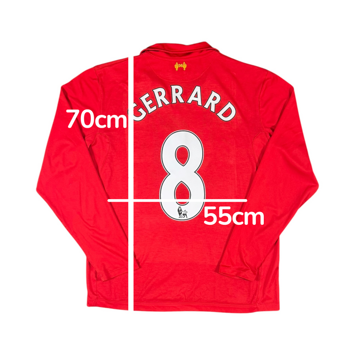 2012-13 Liverpool Home L/S Shirt GERRARD #8 - 8/10 - (L)