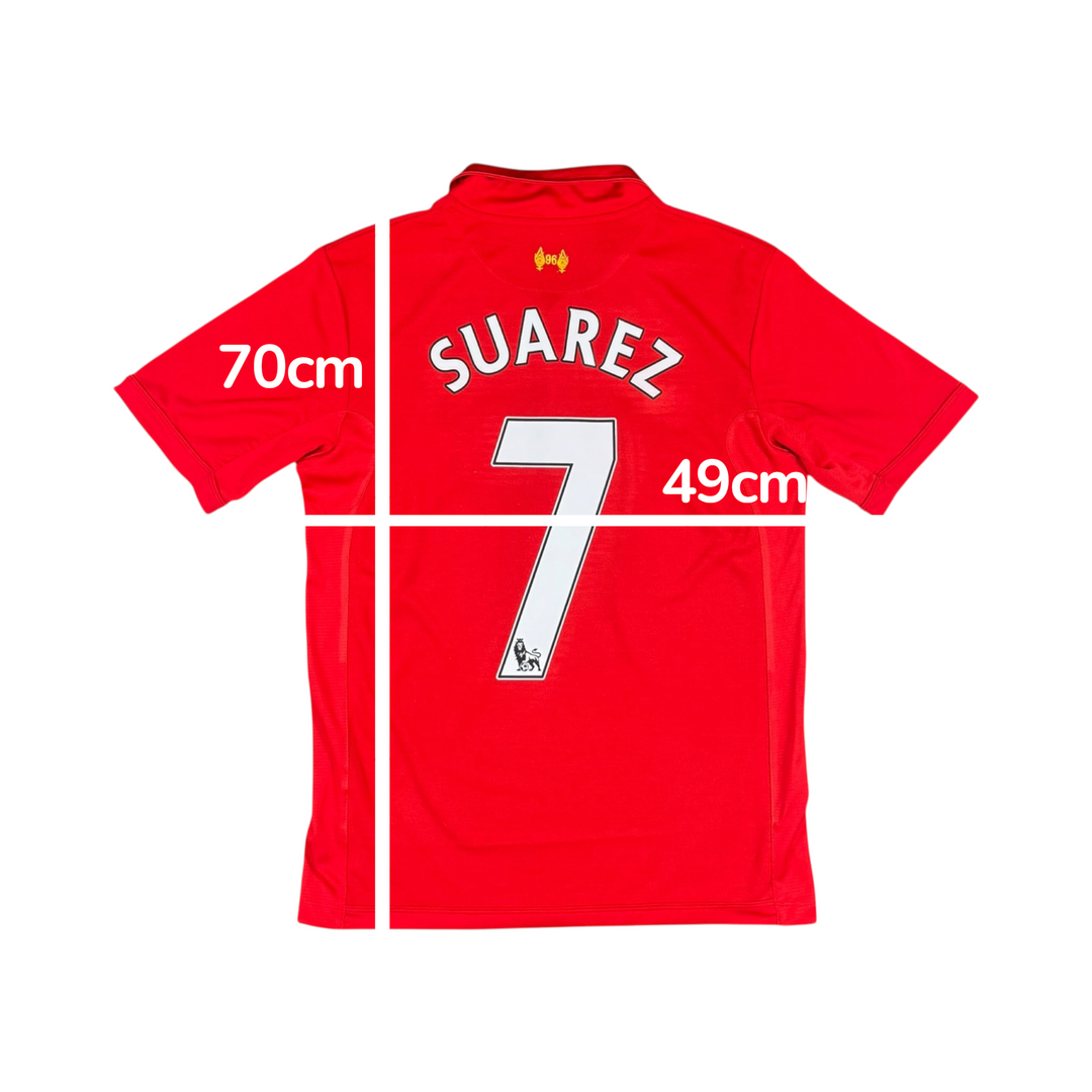 2012-13 Liverpool Warrior Home Shirt #7 SUAREZ - 8/10 - (S)