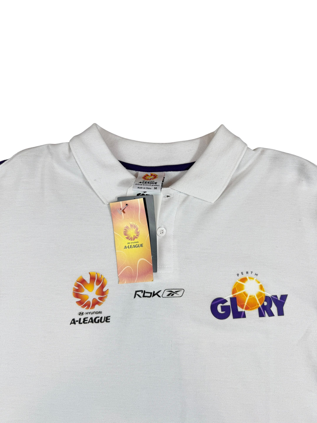 2000s Perth Glory Reebok Football Team Polo Brand New (M)