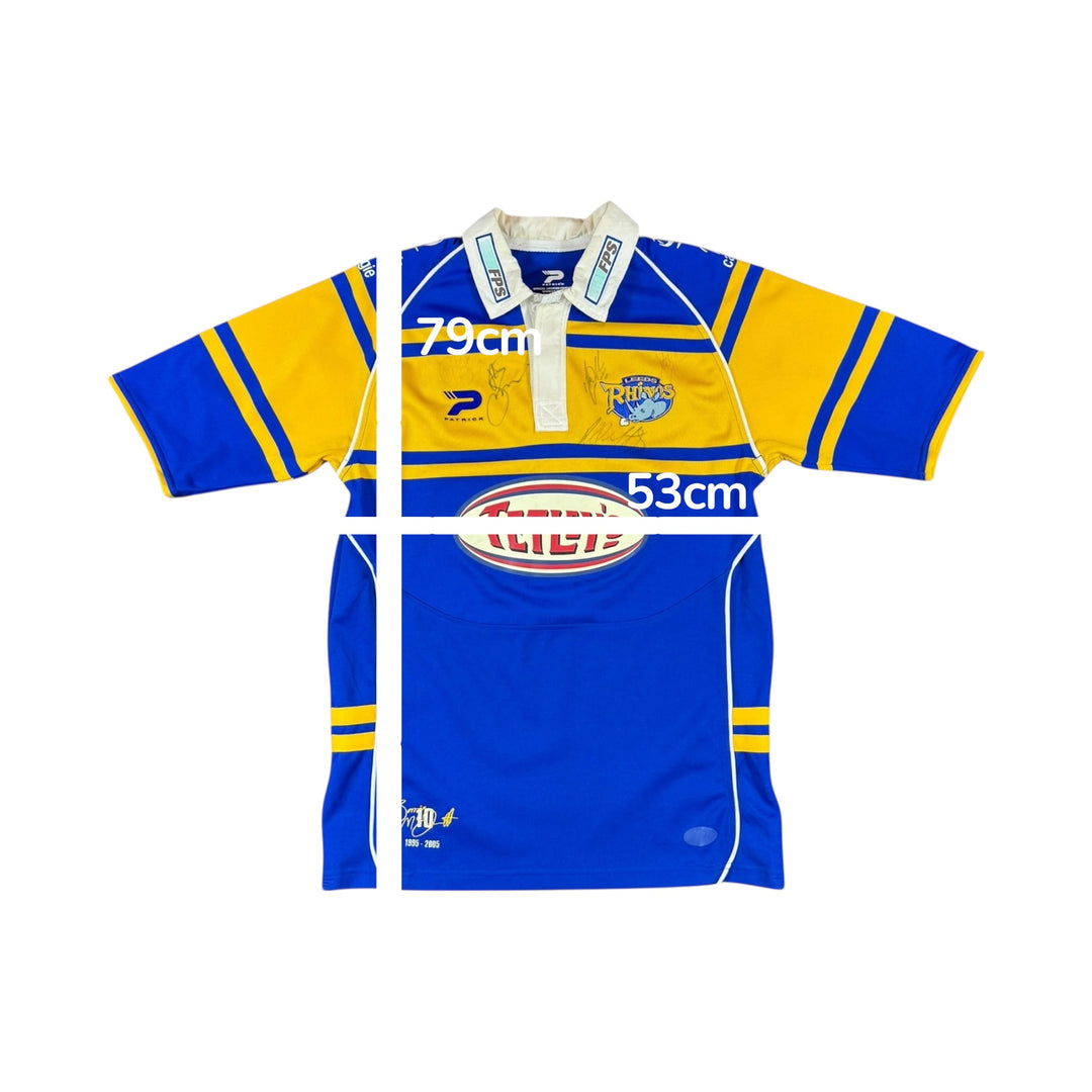 2005-06 Leeds Rhinos Patrick Home Rugby Shirt Signed - 9/10 - (M)